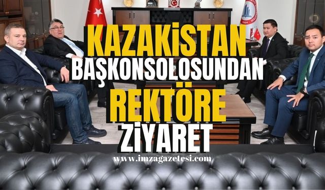 Kazakistan Başkonsolosu  Amankul'dan BEUN Rektörü Özölçer'e Ziyaret...