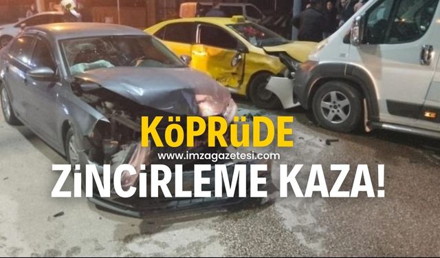 Köprüde zincirleme kaza