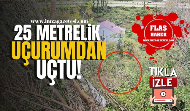 Korkunç kaza! 25 metrelik uçurumdan uçtu! Kastamonu Haber