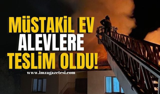 Köyde Müstakil Ev Alevlere Teslim Oldu!