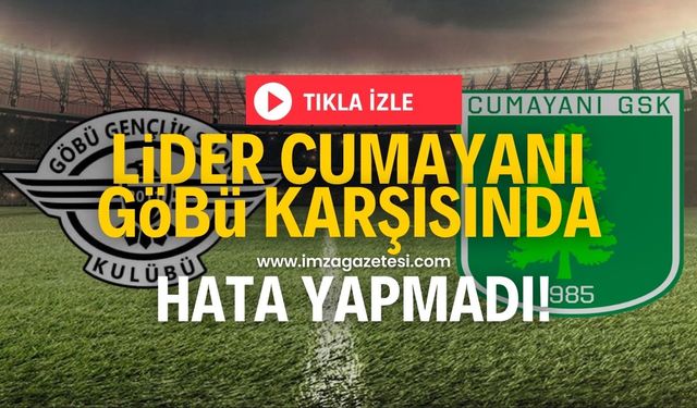 Lider Yeşil Cumayanıspor, Göbü karşısında hata yapmadı!