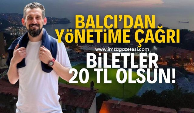 Miraç Balcı’dan çağrı! Biletler 20 tl olsun