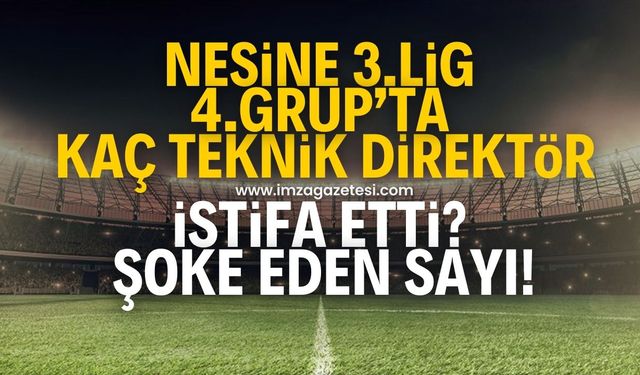 Nesine 3.Lig 4.Grup'ta 11.hafta itibariyle kaç takımda teknik direktör değişikliği yaşandı? Şoke eden sayı