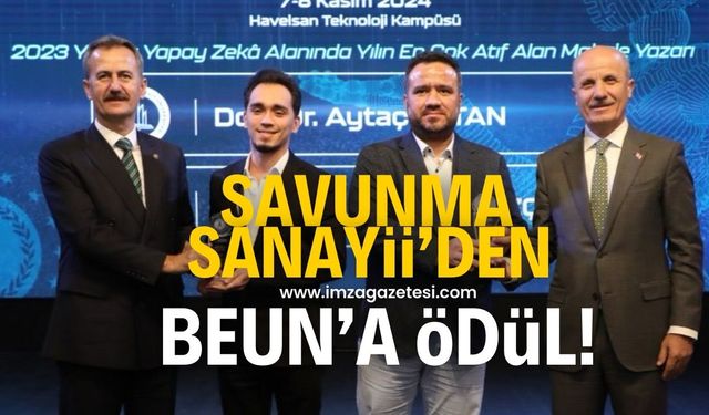 Savunma Sanayii'den BEUN akademisyenlerine ödül!