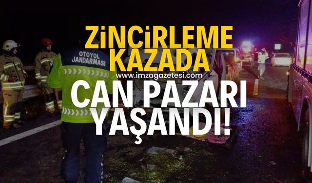 Zincirleme kazada can pazarı!