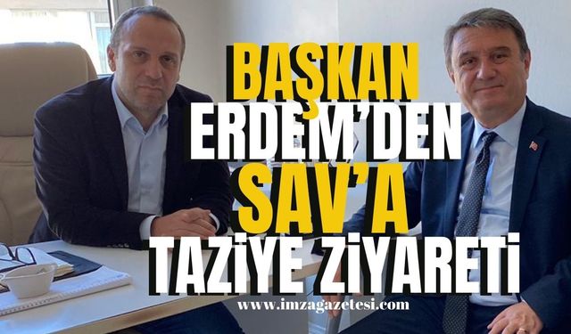 Zonguldak Belediye Başkanı Erdem'den Gazeteci Sav'a taziye ziyareti...