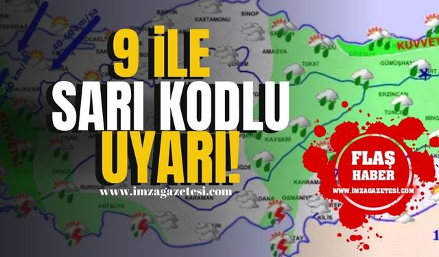 Antalya, Artvin, Aydın, Giresun, İzmir, Manisa, Muğla, Rize Ve Trabzon’a sarı kodlu uyarı!