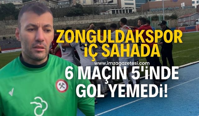 Zonguldakspor iç sahada hem kazanıyor hem de gol yemiyor!