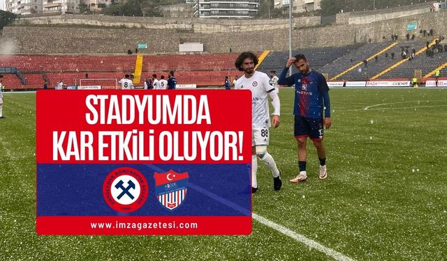 Zonguldakspor-Niğde Belediyespor Maçında Kar Yağışı Sürprizi | Zonguldakspor haber