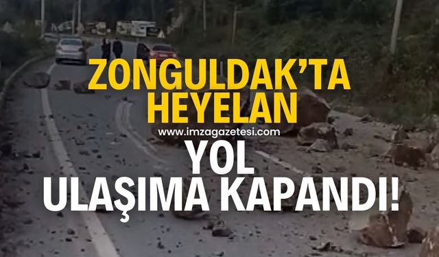 Zonguldak’ta heyelan! Sürücüler dikkat yol o ulaşıma kapandı