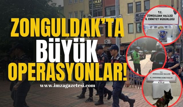 Zonguldak'ta jandarma ve emniyetten silah ve uyuşturucu operasyonu!