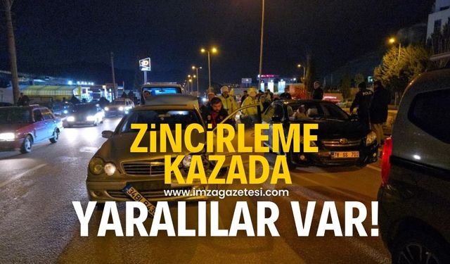 5 aracın karıştığı kazada yaralılar var