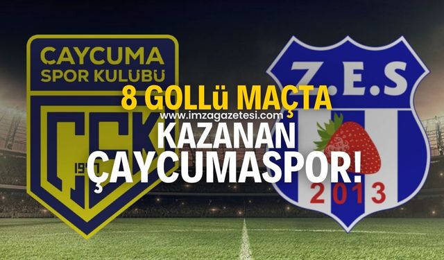 8 gollü maçta Çaycumaspor, Zonguldak Ereğli Spor'u mağlup etti