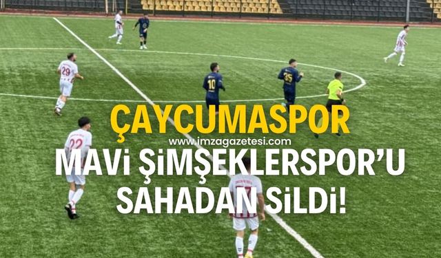 Çaycumaspor, Mavi Şimşeklerspor'u 5 golle geçti