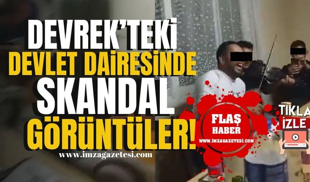 Devrek'te skandal görüntüler pes dedirtti! Devlet dairesinde vur patlasın çal oynasın! | Devrek Haber