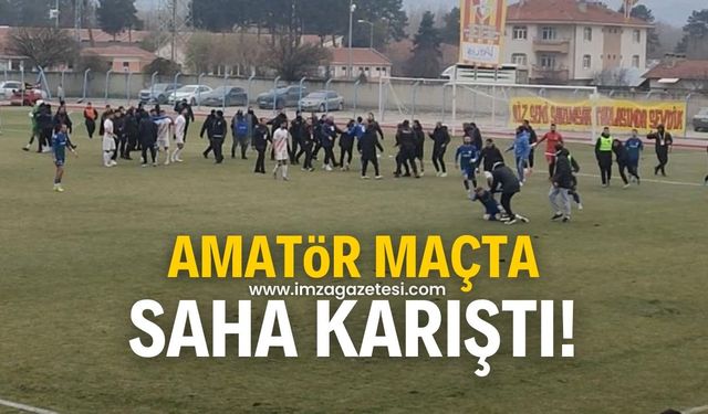 Eflanispor-Taşköprüspor maçında olay! Ortalık karıştı polis müdahale etti