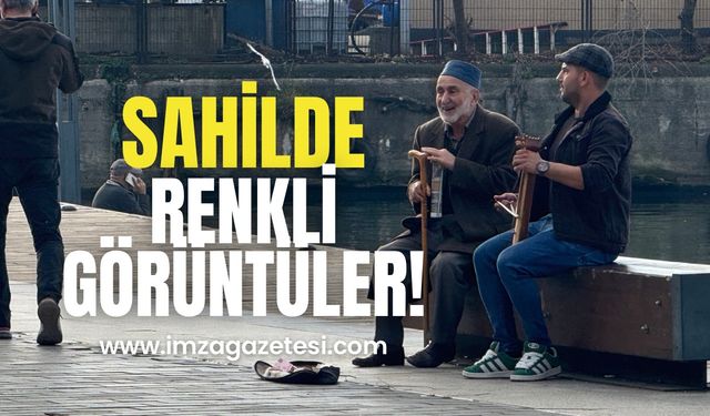 Sahilde renkli görüntüler!