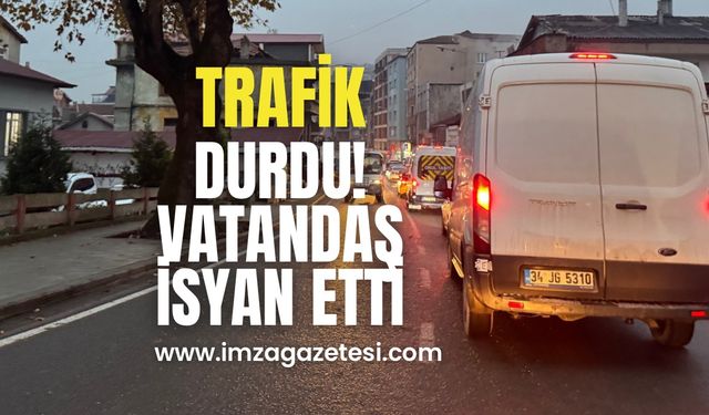 Trafikte mahsur kaldılar!