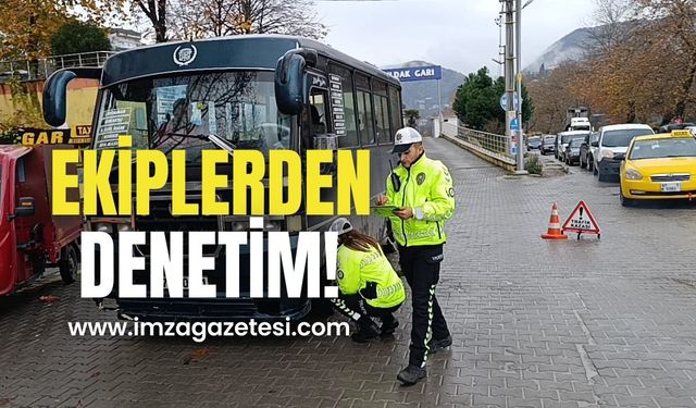 Ekiplerden kış lastiği denetimi!