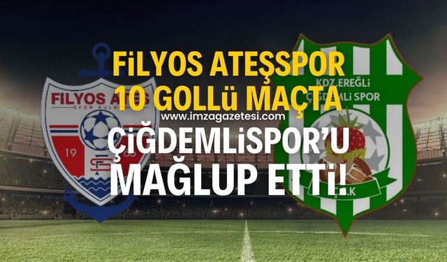 Filyos Ateşspor, 10 gollü maçta Kdz.Ereğli Çiğdemlispor’u mağlup etti