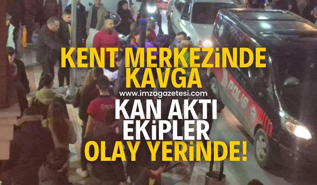 Kent merkezinde kavga! Kan aktı