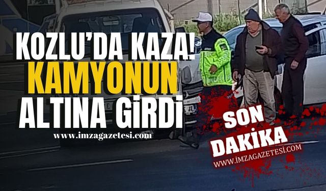 Kozlu'da kaza! Otomobil kamyonun altına girdi! | Kozlu Haber