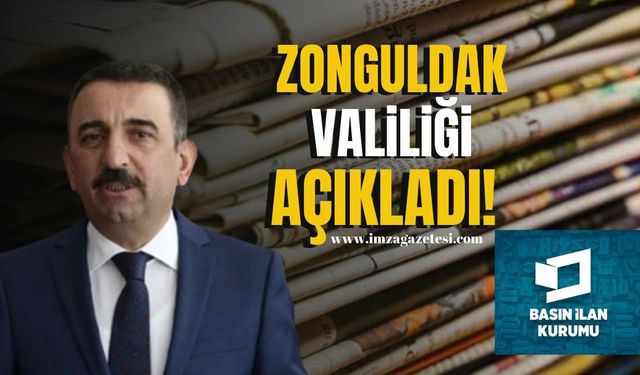 Zonguldak Valiliği'nden önemli açıklama!