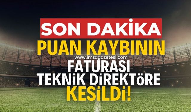 Puan kaybının faturası teknik adama kesildi