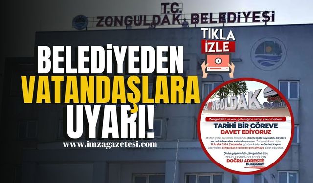 Zonguldak Belediyesi'nden Vatandaşlara Uyarı! | Zonguldak Haber