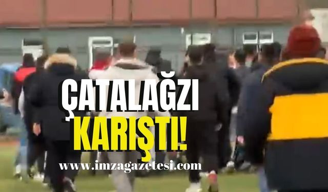 Çatalağzı karıştı! Futbolcular saldırıya uğradı