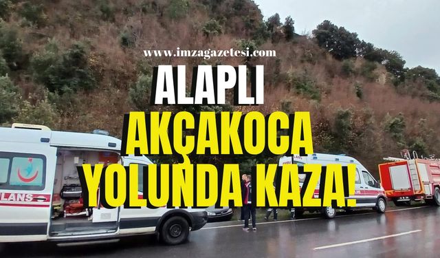 Alaplı-Akçakoca yolunda kaza! Yaralılar var