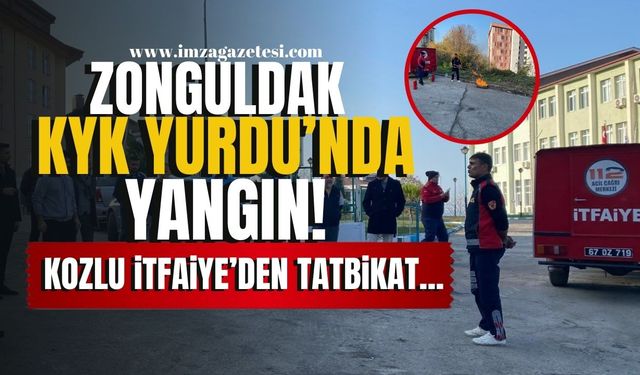 Zonguldak KYK Yurdu’nda Yangın! Kozlu İtfaiyesi'nden Tatbikat.... | Zonguldak Haber