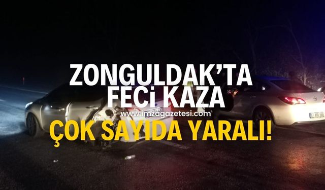 Zonguldak'ın Çaycuma ilçesinde feci kaza! Yaralılar var