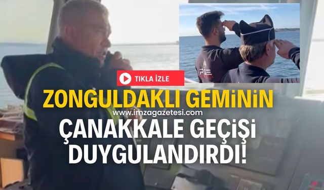 Zonguldaklıların Çanakkale geçişi izleyenleri gururlandırdı