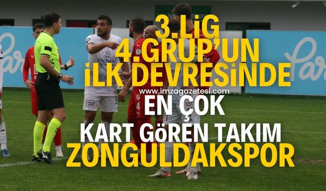 Zonguldakspor, ilk devrenin en çok kart gören takımı oldu