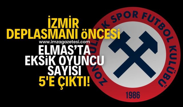 Zonguldakspor'da İzmir deplasmanında 5 eksik