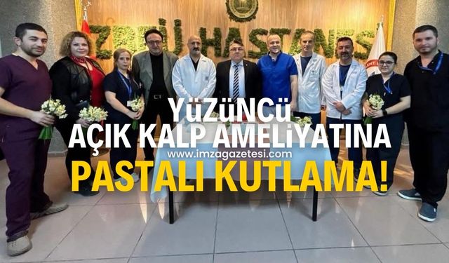 Zonguldak’ta 100. açık kalp ameliyatına pastalı kutlama!