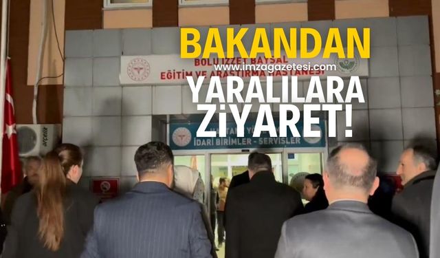 Bakan Mahinur Özdemir Göktaş Bolu'da çıkan yangında yaralanan vatandaşları ziyaret etti