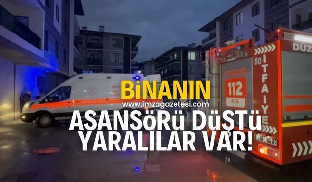 Binada asansör düştü! Yaralılar var