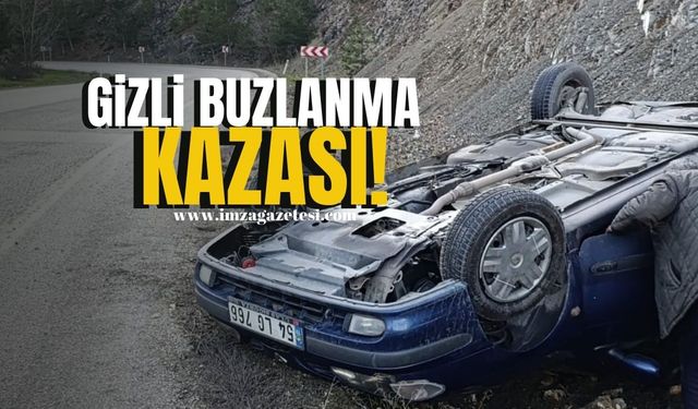 Bolu'da Gizli Buzlanma Kazası! Araç takla attı! | Bolu Haberleri