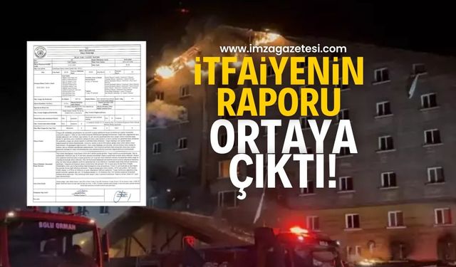 Bolu'da Kartalkaya Grand Kartal Otel'de çıkan yangının itfaiye raporu ortaya çıktı