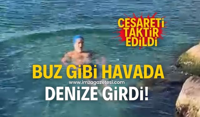 Deniz sezonunu Ocak ayında açtı