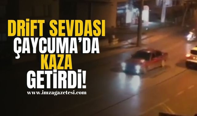 Drift Sevdası Çaycuma’da Kaza Getirdi! | Çaycuma Haber