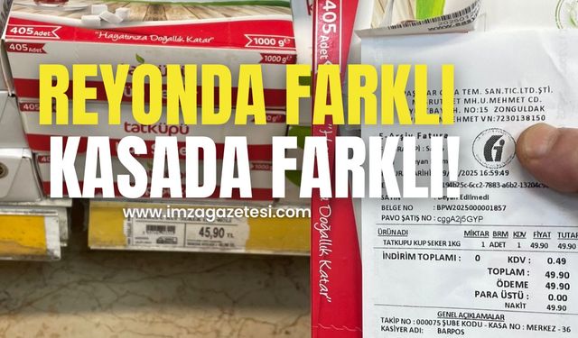 Yok artık! Reyonda farklı kasada farklı