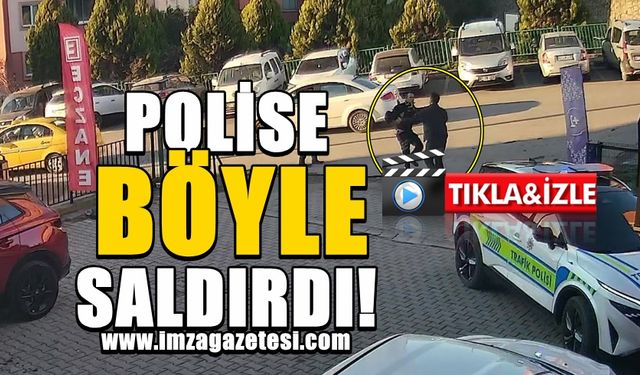 Ereğli'de olay! Polise saldırdı! İşte o anlar...