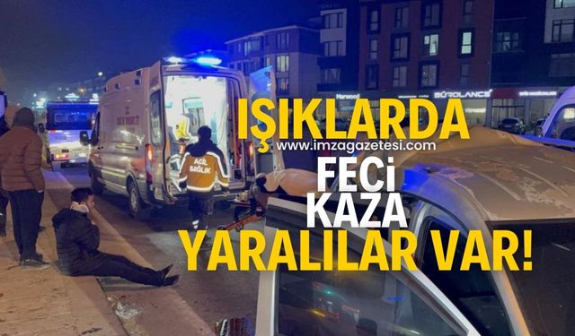 Işıklarda feci kaza! Yaralılar var