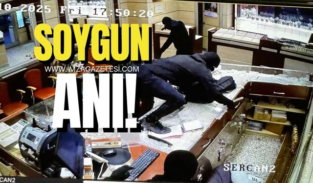 Soygun anı! Karabük'te kar maskeli kuyumcu soygunu böyle görüntülendi!