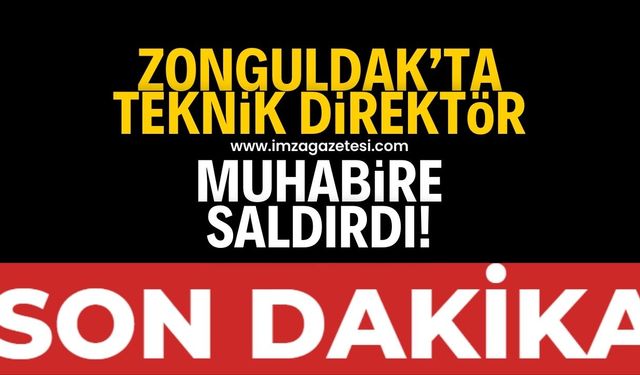 Teknik direktör muhabire saldırdı