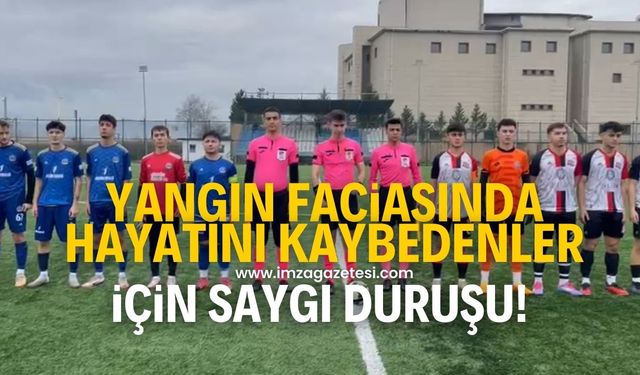 Yangın faciasında hayatını kaybedenler için saygı duruşu yapıldı