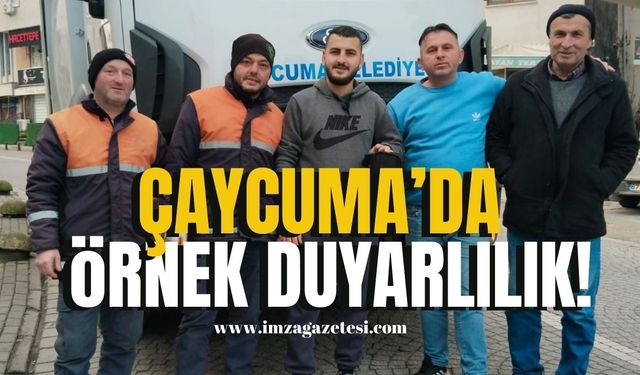 Çaycuma'da Temizlik İşçilerinden Örnek Duyarlılık! | Çaycuma Haber